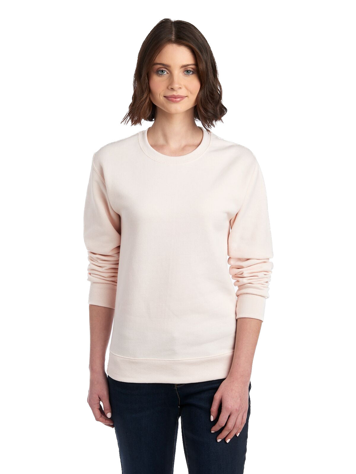 Unisex NuBlend® Fleece Crew - Sweet Cream Heather