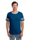 Jerzees 602MR - Unisex TRI-BLEND Varsity Ringer T-Shirt - Indigo Heather / Oxford