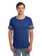 Jerzees 602MR - Unisex TRI-BLEND Varsity Ringer T-Shirt - True Blue Heather / Oxford