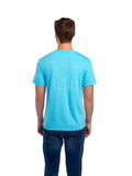 Unisex Snow Heather T-Shirt - Caribbean Blue