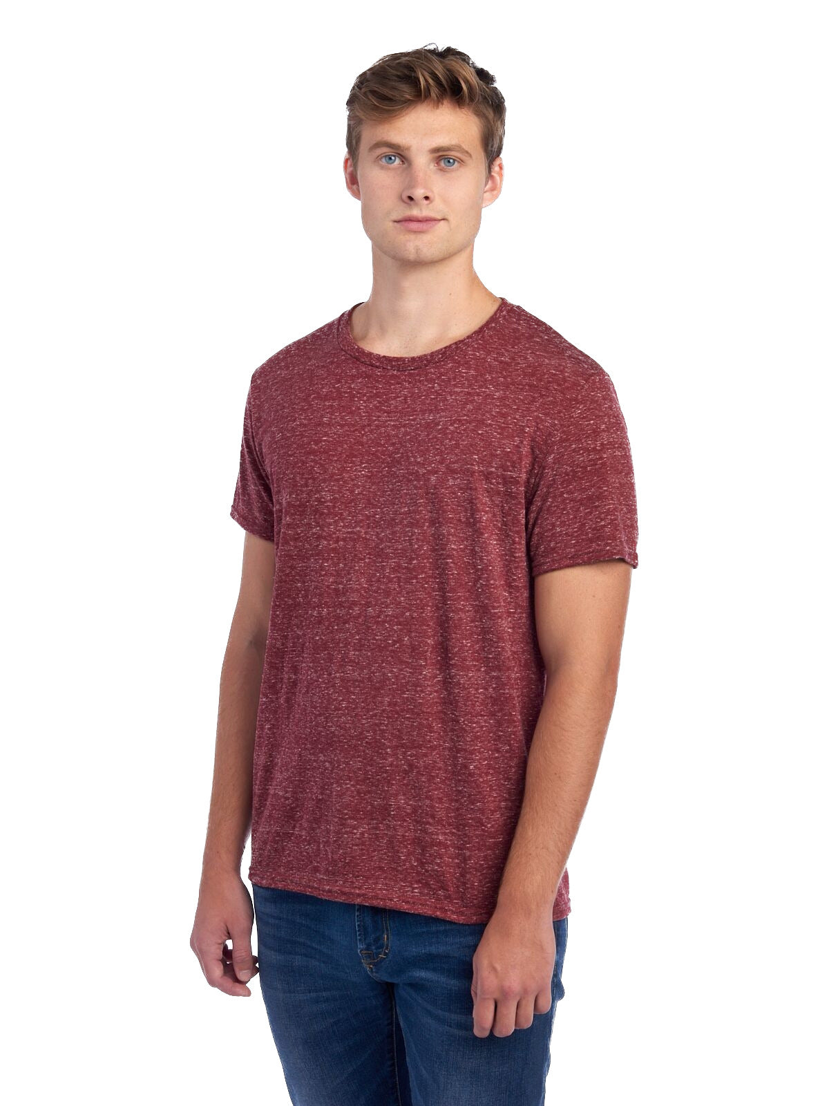 Unisex Snow Heather T-Shirt - Maroon