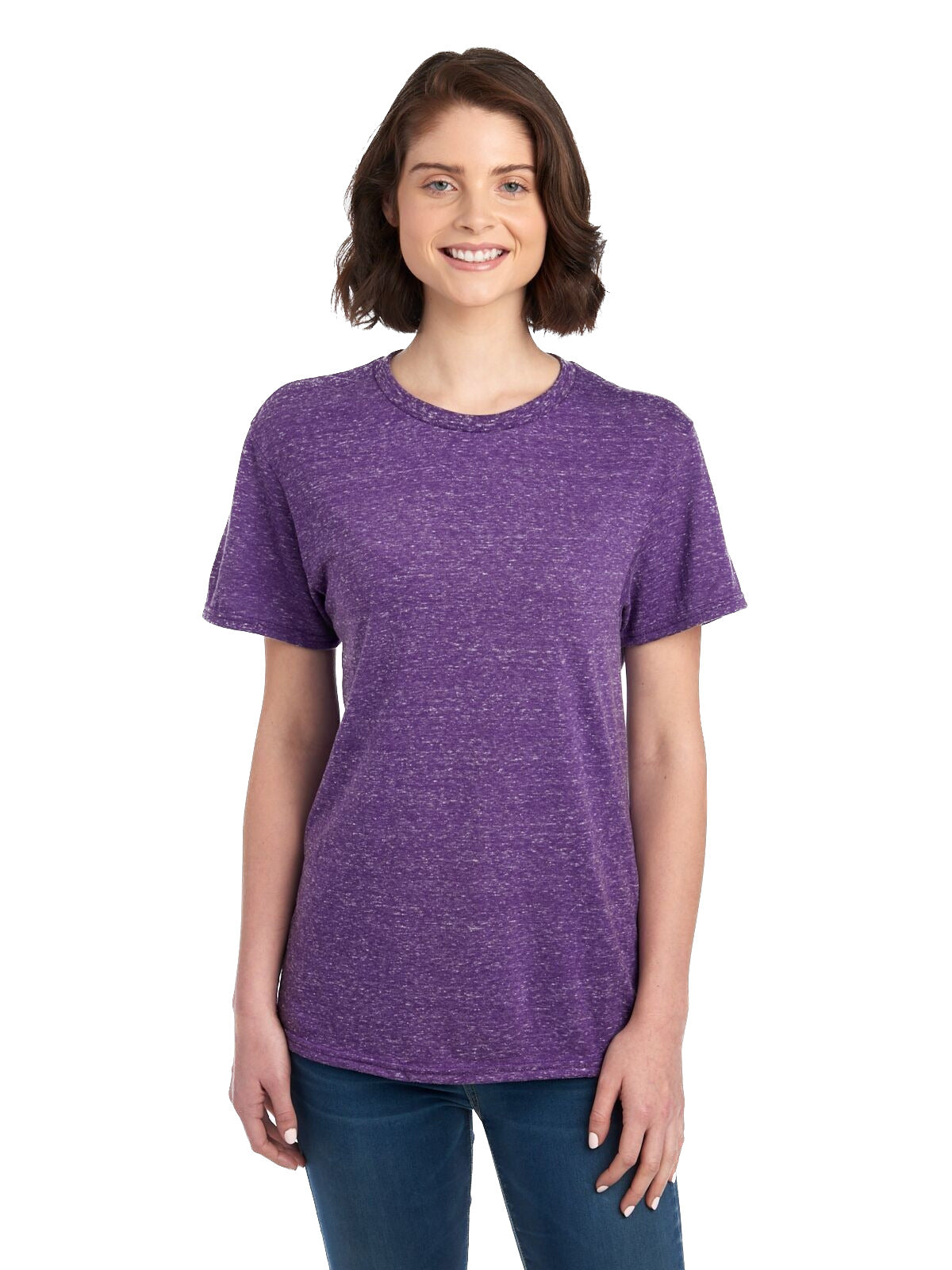 Unisex Snow Heather T-Shirt - Purple