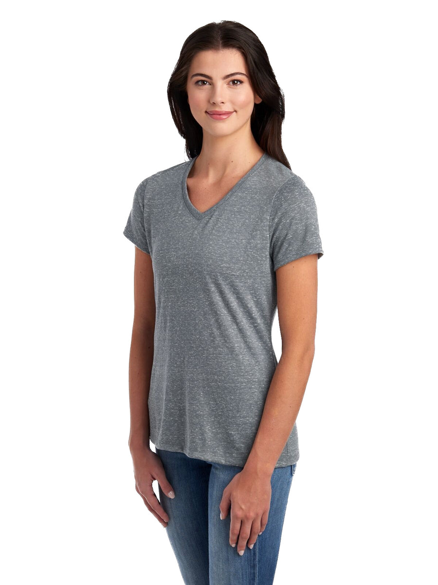 Women's Snow Heather Jersey V-Neck - Charcoal
