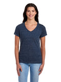 Women's Snow Heather Jersey V-Neck - Navy