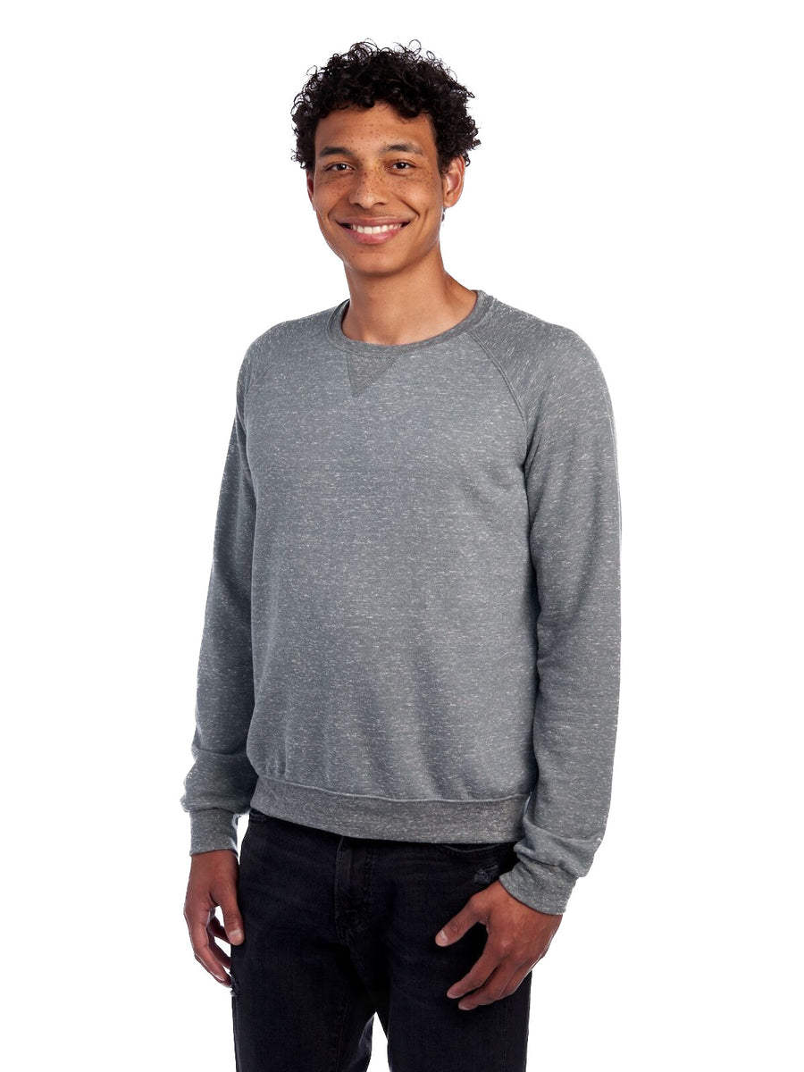 Unisex Snow Heather French Terry Crewneck Sweatshirt - Charcoal
