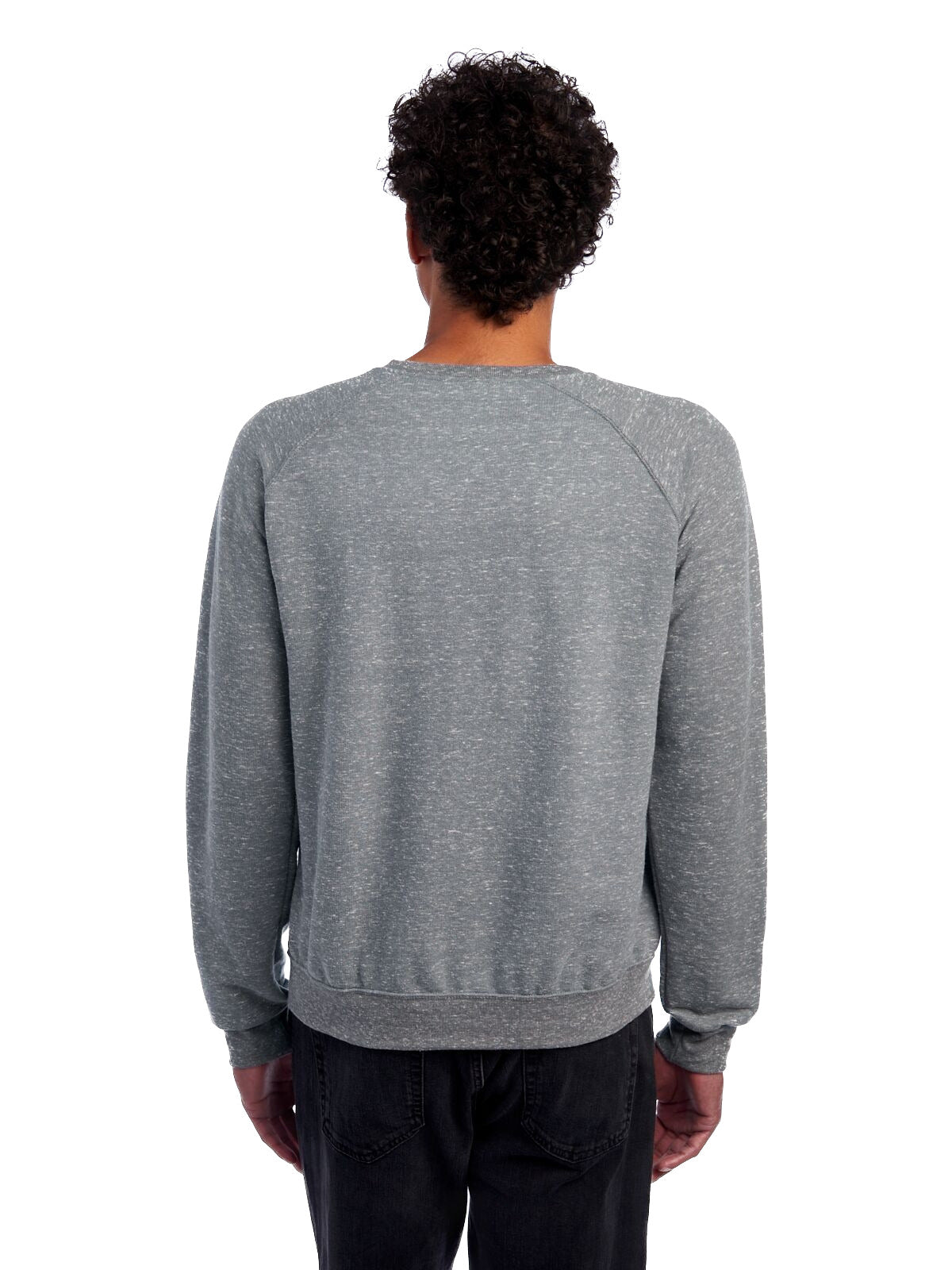 Unisex Snow Heather French Terry Crewneck Sweatshirt - Charcoal