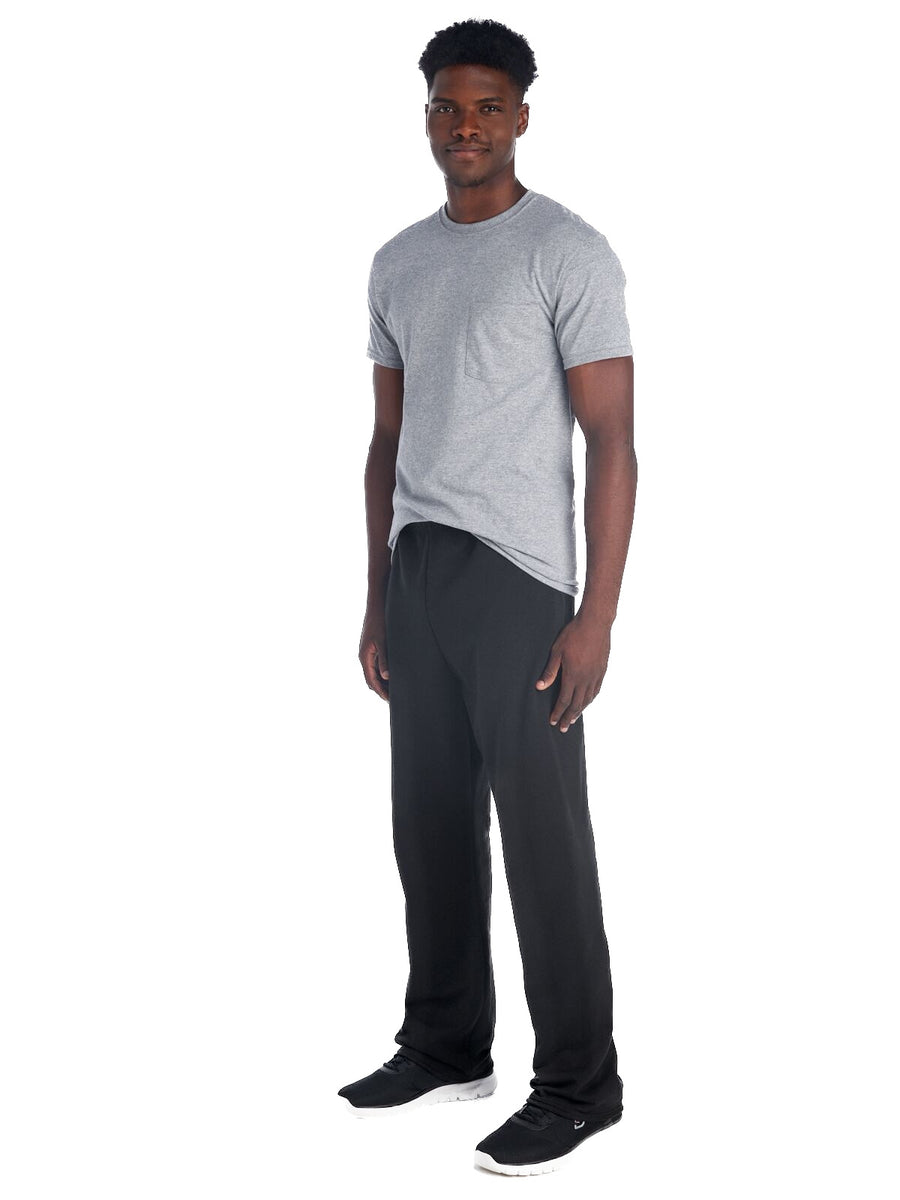 Unisex NuBlend�� Open-Bottom Fleece Sweatpants - Black