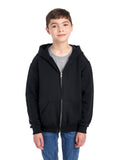 Youth NuBlend® Fleece Full-Zip Hoodie - Black