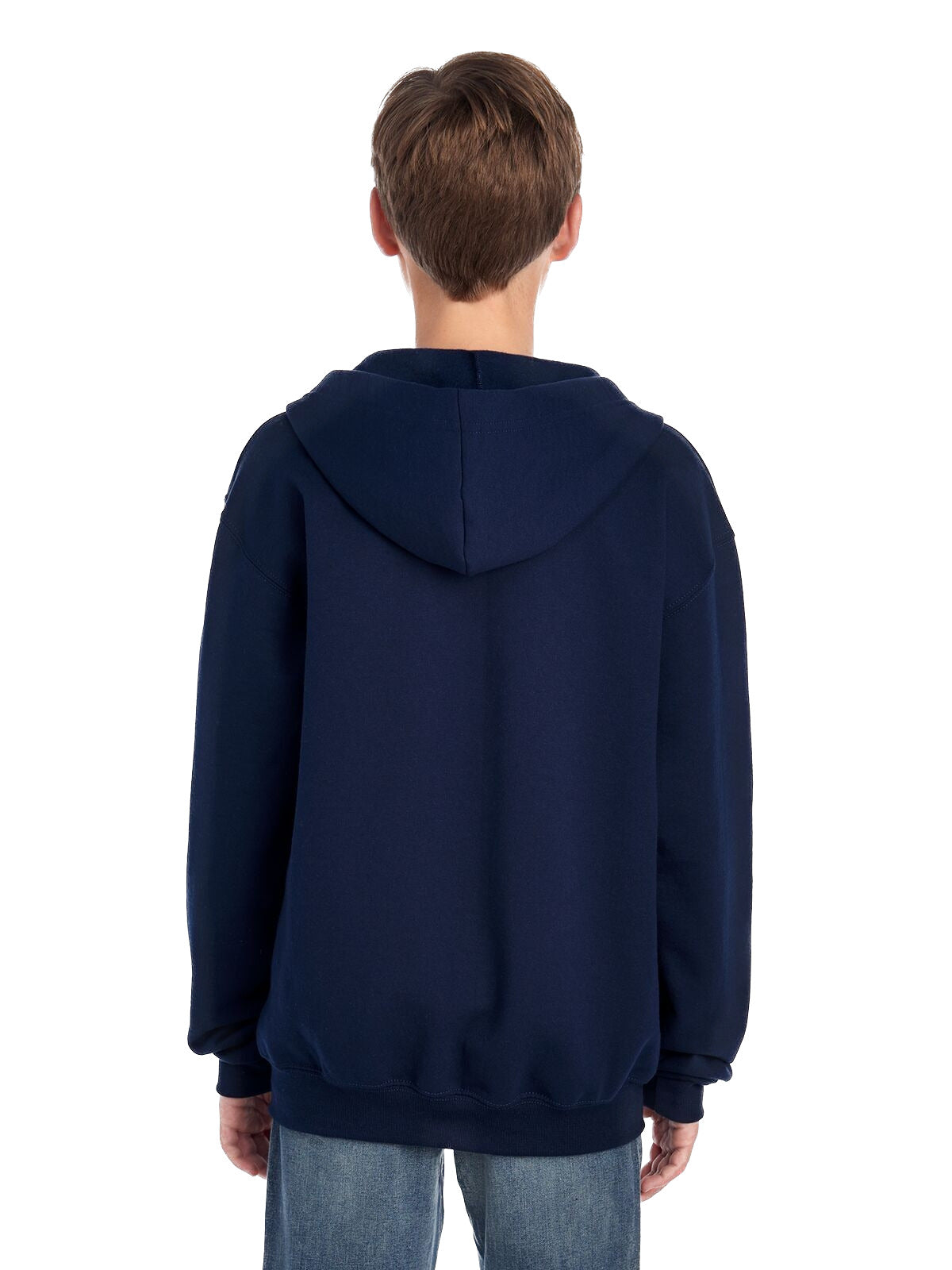 Youth NuBlend® Fleece Full-Zip Hoodie - J Navy