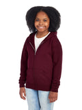 Youth NuBlend® Fleece Full-Zip Hoodie - Maroon