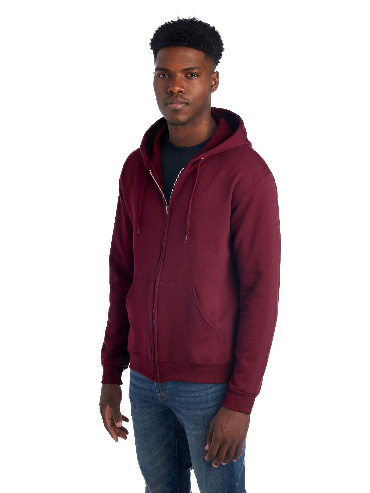 Unisex NuBlend�� Fleece Full-Zip Hoodie - Maroon