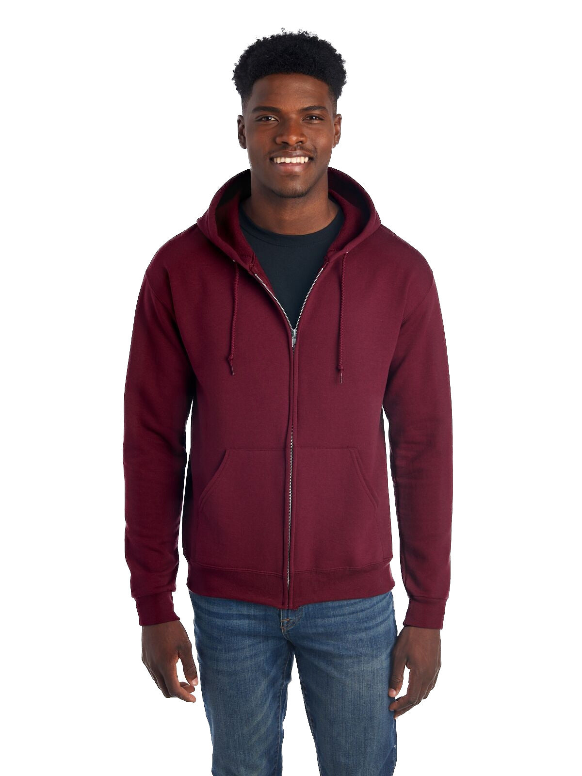 Unisex NuBlend�� Fleece Full-Zip Hoodie - Maroon