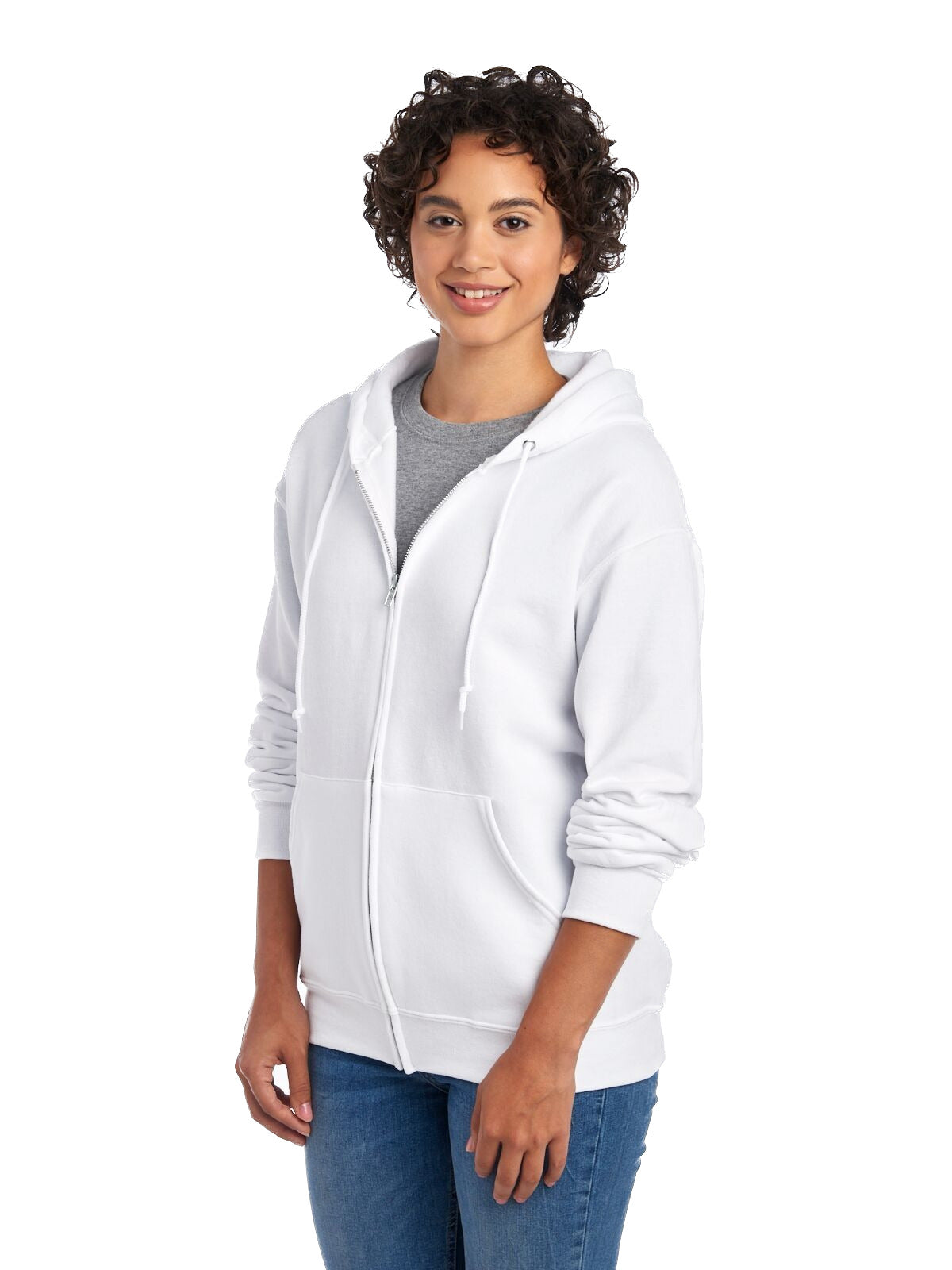 Unisex NuBlend�� Fleece Full-Zip Hoodie - White