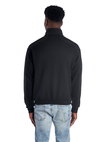 Unisex NuBlend® Quarter-Zip Cadet Collar Sweatshirt - Black