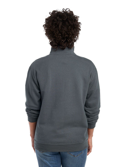 Unisex NuBlend® Quarter-Zip Cadet Collar Sweatshirt - Charcoal Gray