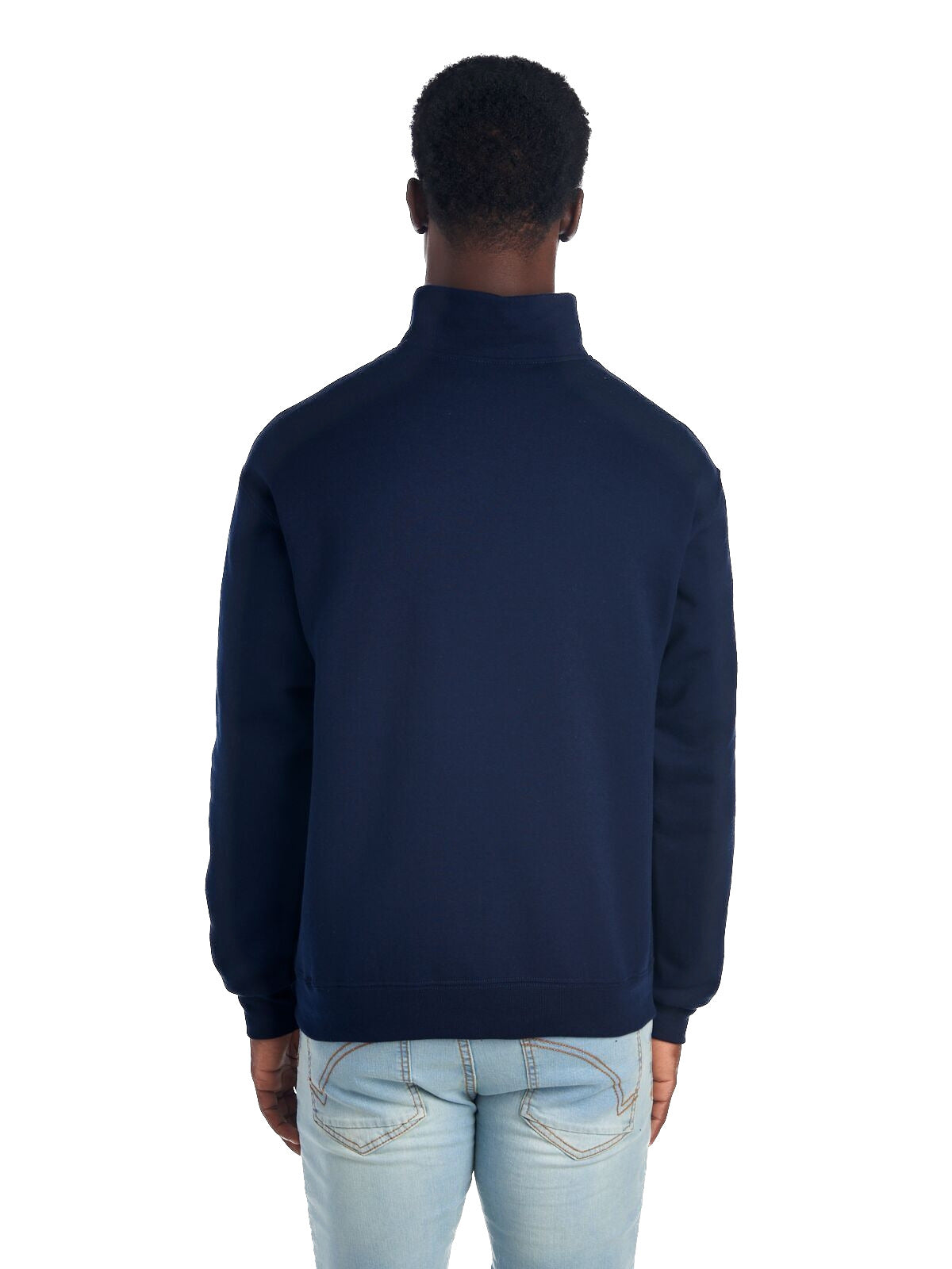 Unisex NuBlend® Quarter-Zip Cadet Collar Sweatshirt - J Navy