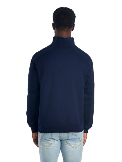 Unisex NuBlend® Quarter-Zip Cadet Collar Sweatshirt - J Navy