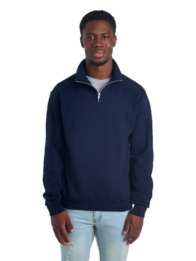 Unisex NuBlend® Quarter-Zip Cadet Collar Sweatshirt - J Navy