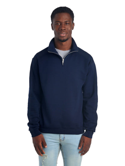 Unisex NuBlend® Quarter-Zip Cadet Collar Sweatshirt - J Navy