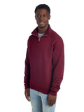 Unisex NuBlend® Quarter-Zip Cadet Collar Sweatshirt - Maroon