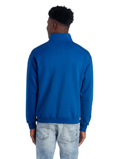 Unisex NuBlend® Quarter-Zip Cadet Collar Sweatshirt - Royal