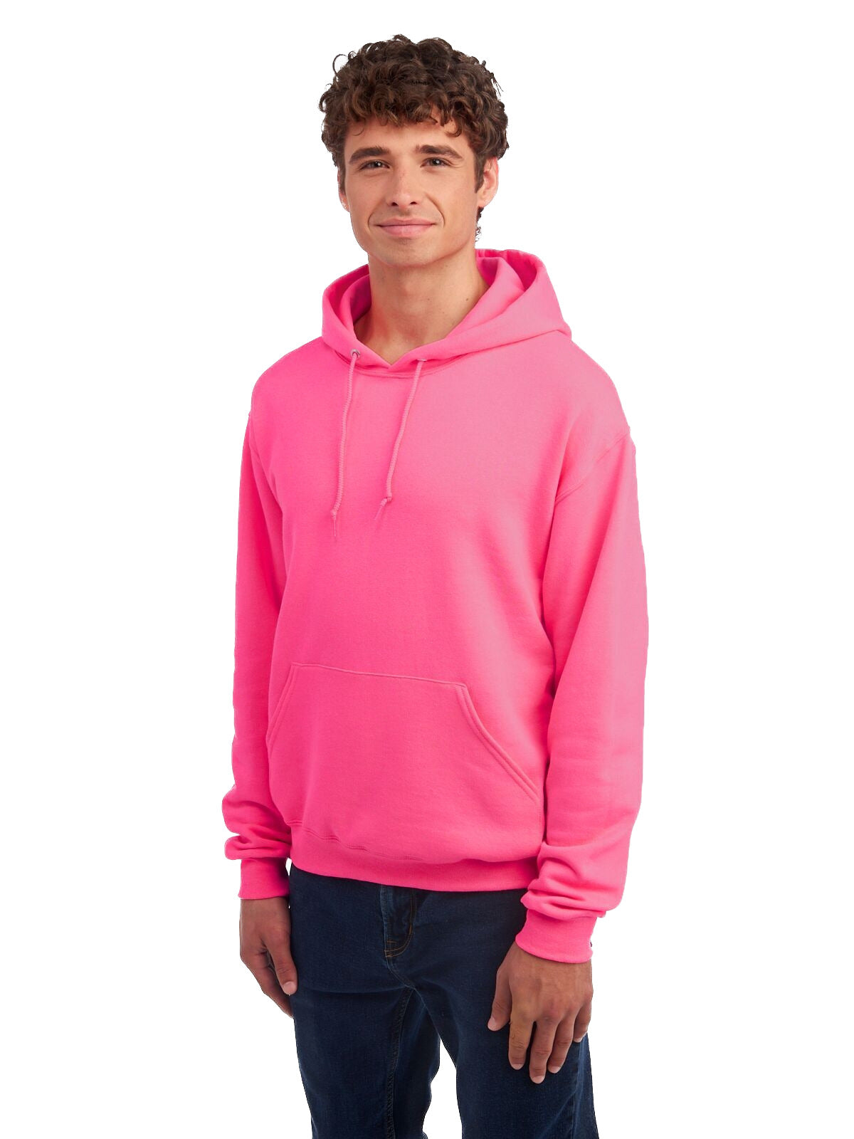 Unisex NuBlend® Fleece Pullover Hoodie - Neon Pink