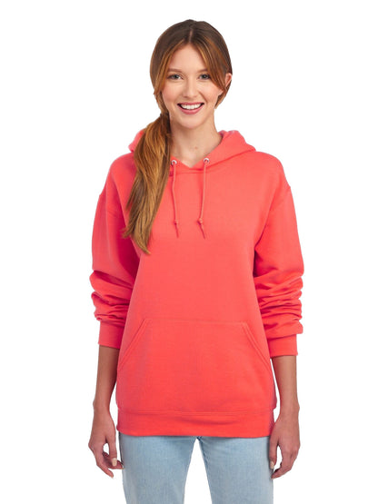Unisex NuBlend® Fleece Pullover Hoodie - Sunset Coral