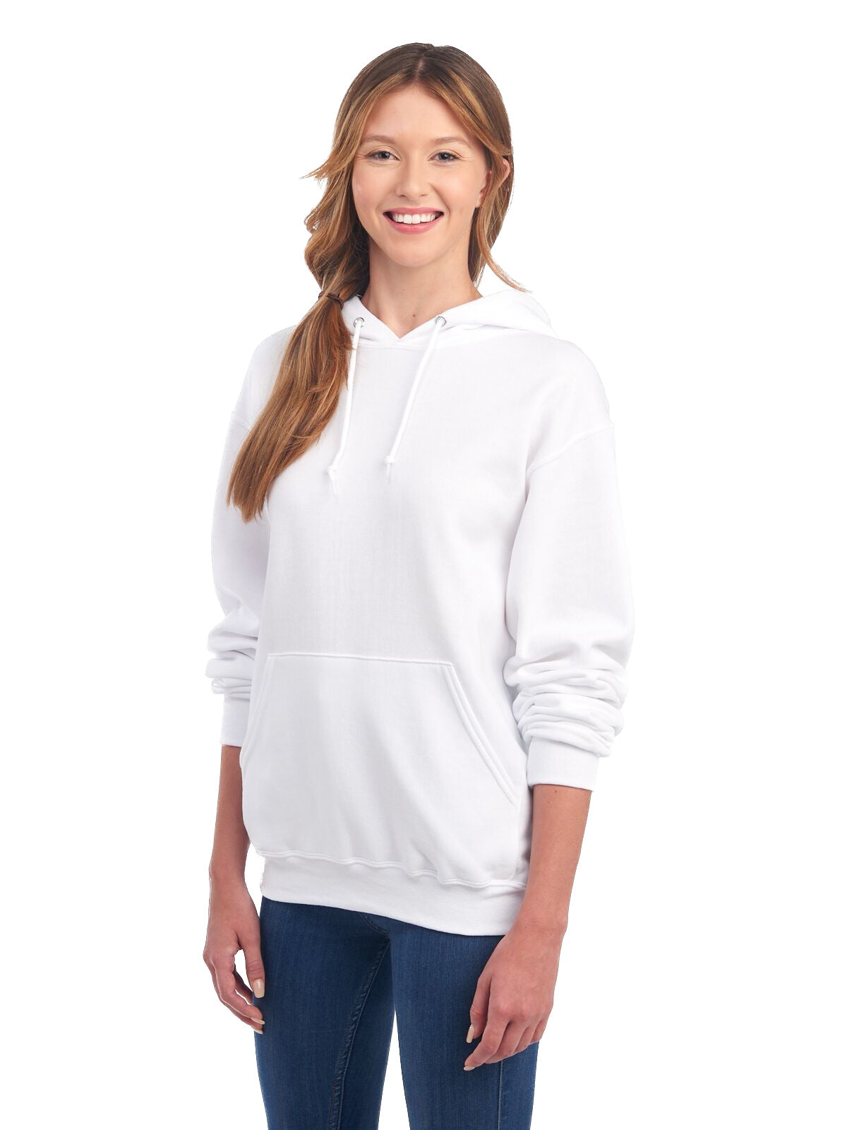 Unisex NuBlend® Fleece Pullover Hoodie - White