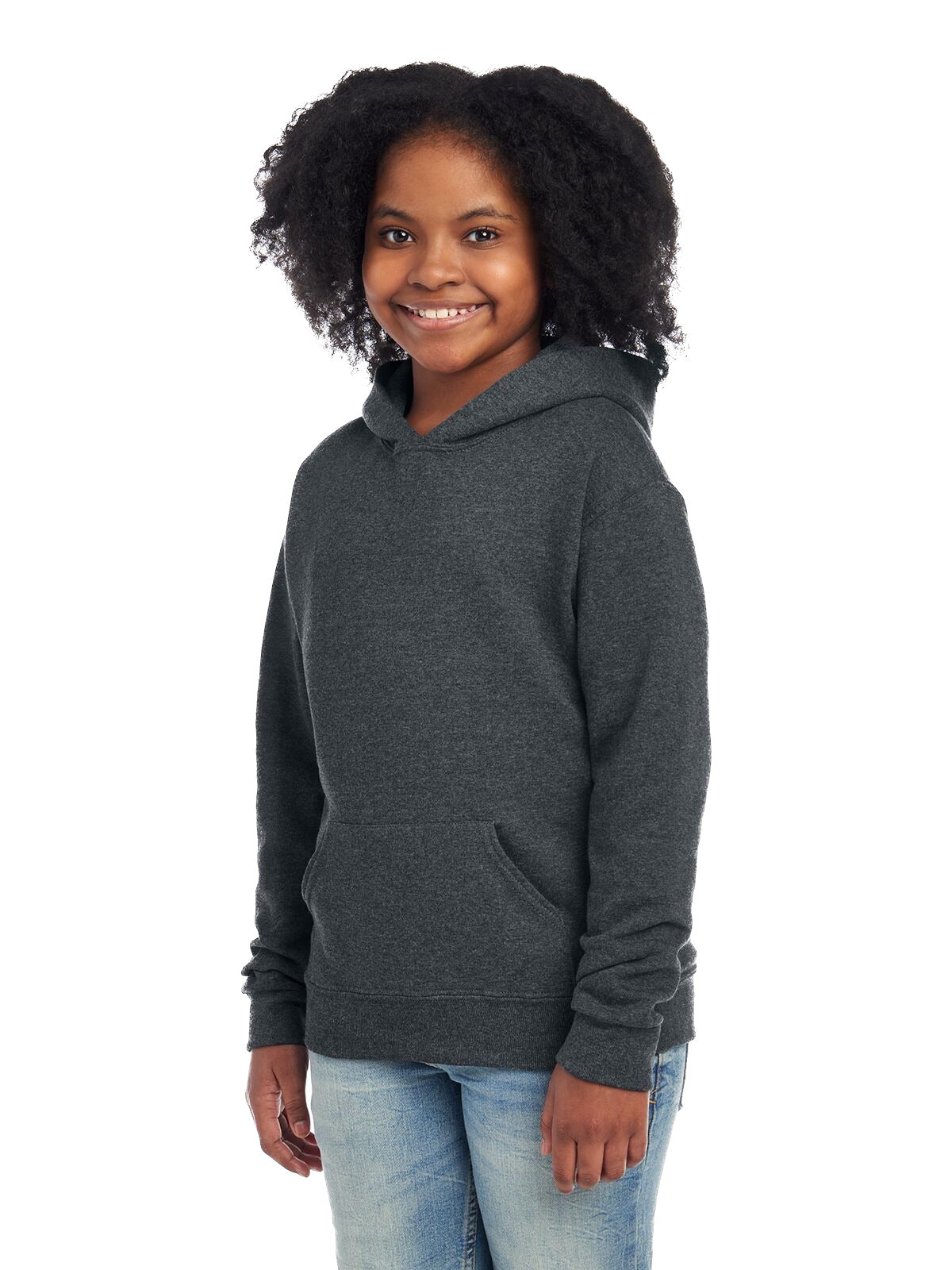 Youth NuBlend�� Fleece Pullover Hoodie - Black Heather