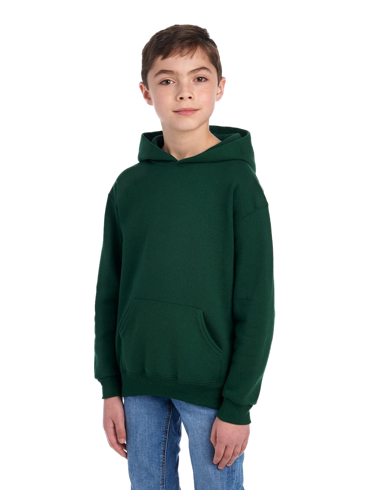 Youth NuBlend�� Fleece Pullover Hoodie - Forest Green