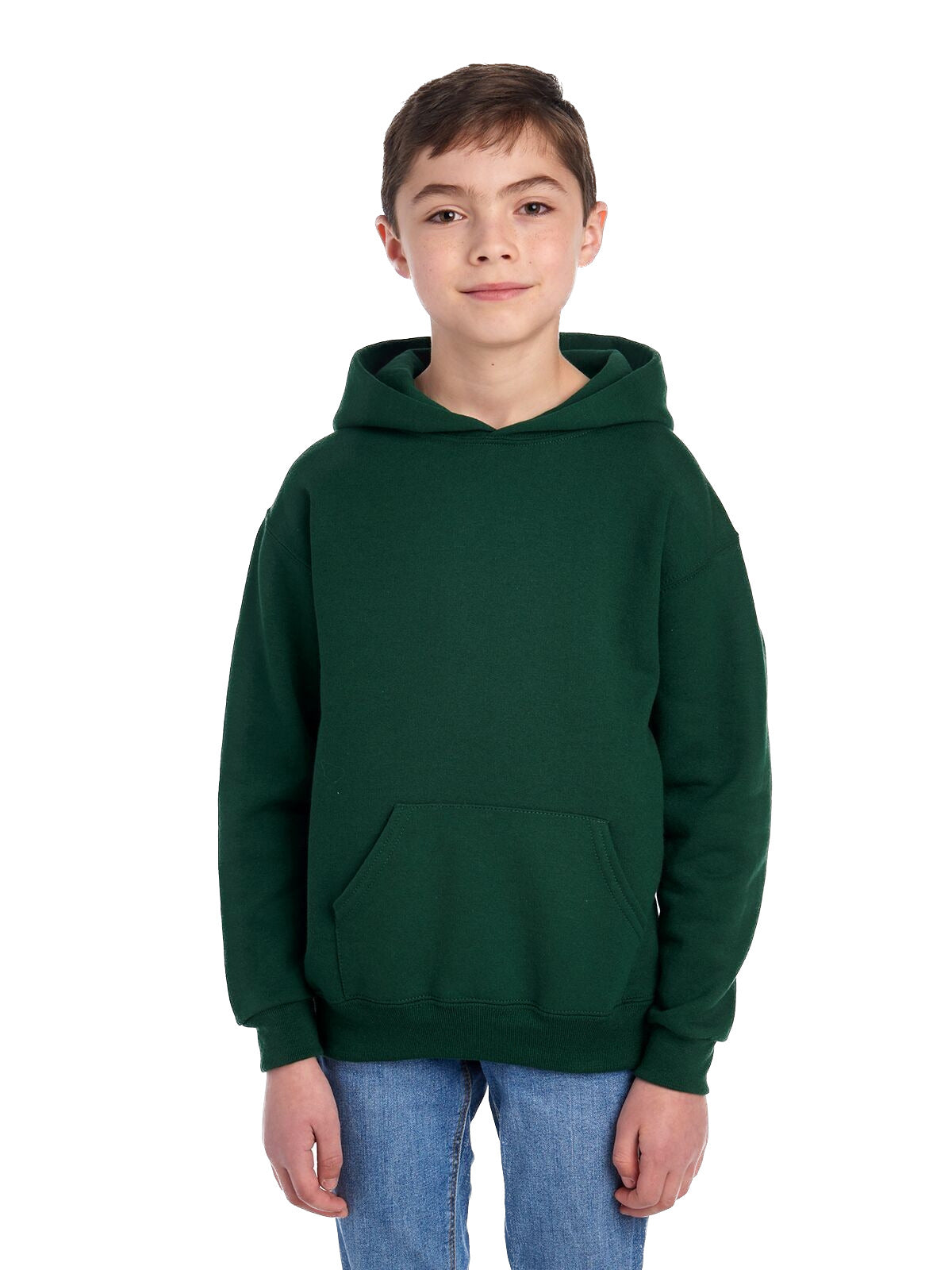 Youth NuBlend�� Fleece Pullover Hoodie - Forest Green