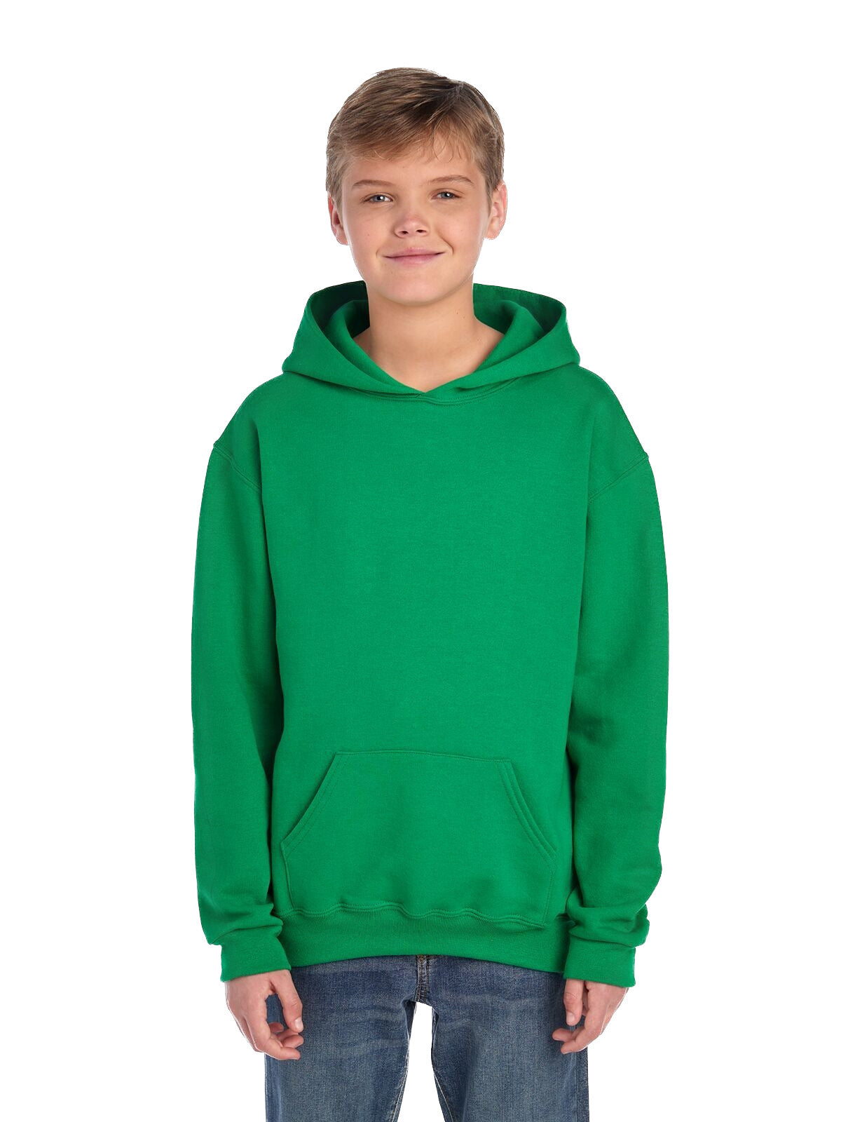 Youth NuBlend�� Fleece Pullover Hoodie - Kelly