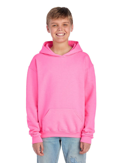 Youth NuBlend�� Fleece Pullover Hoodie - Neon Pink