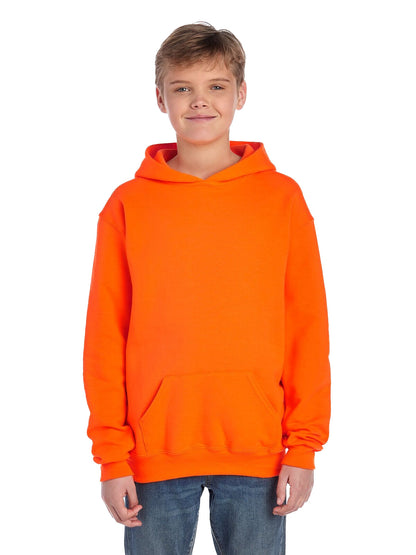 Youth NuBlend�� Fleece Pullover Hoodie - High Viz Safety Orange