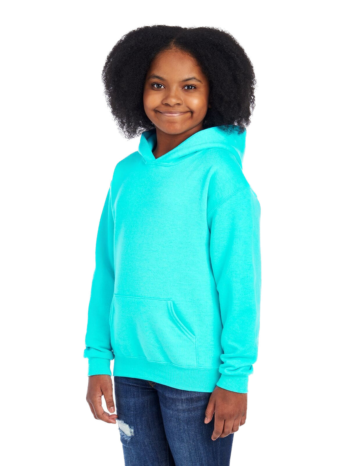 Youth NuBlend�� Fleece Pullover Hoodie - Scuba Blue