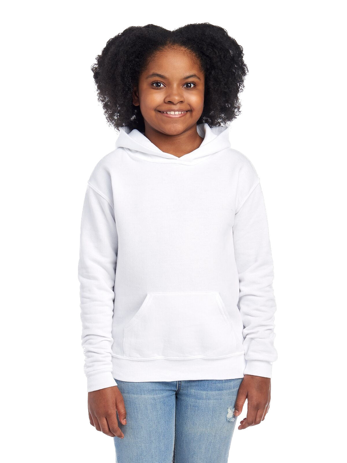 Youth NuBlend�� Fleece Pullover Hoodie - White
