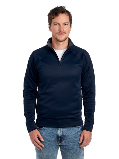 Unisex DRI-POWER® SPORT Quarter-Zip Cadet Collar Sweatshirt - J Navy