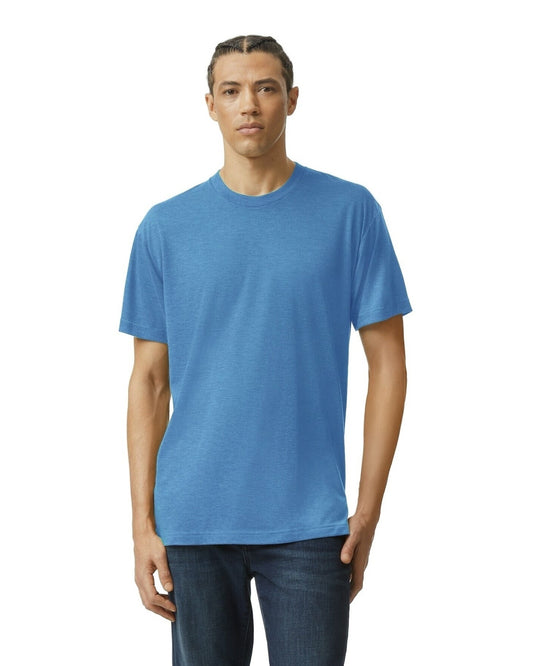 Unisex Triblend Short-Sleeve Track T-Shirt - Athletic Blue