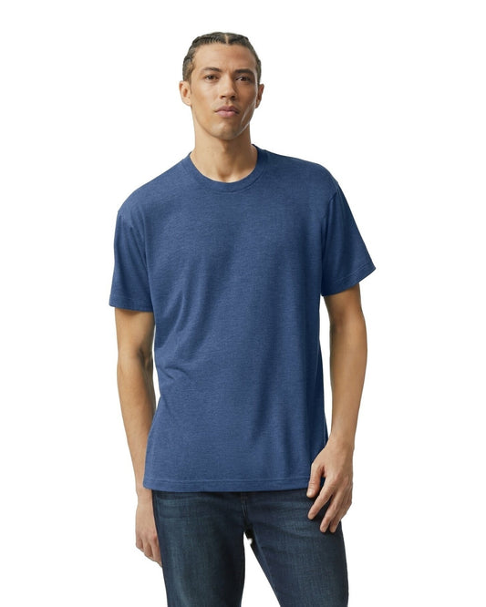 Unisex Triblend Short-Sleeve Track T-Shirt - Tri Indigo