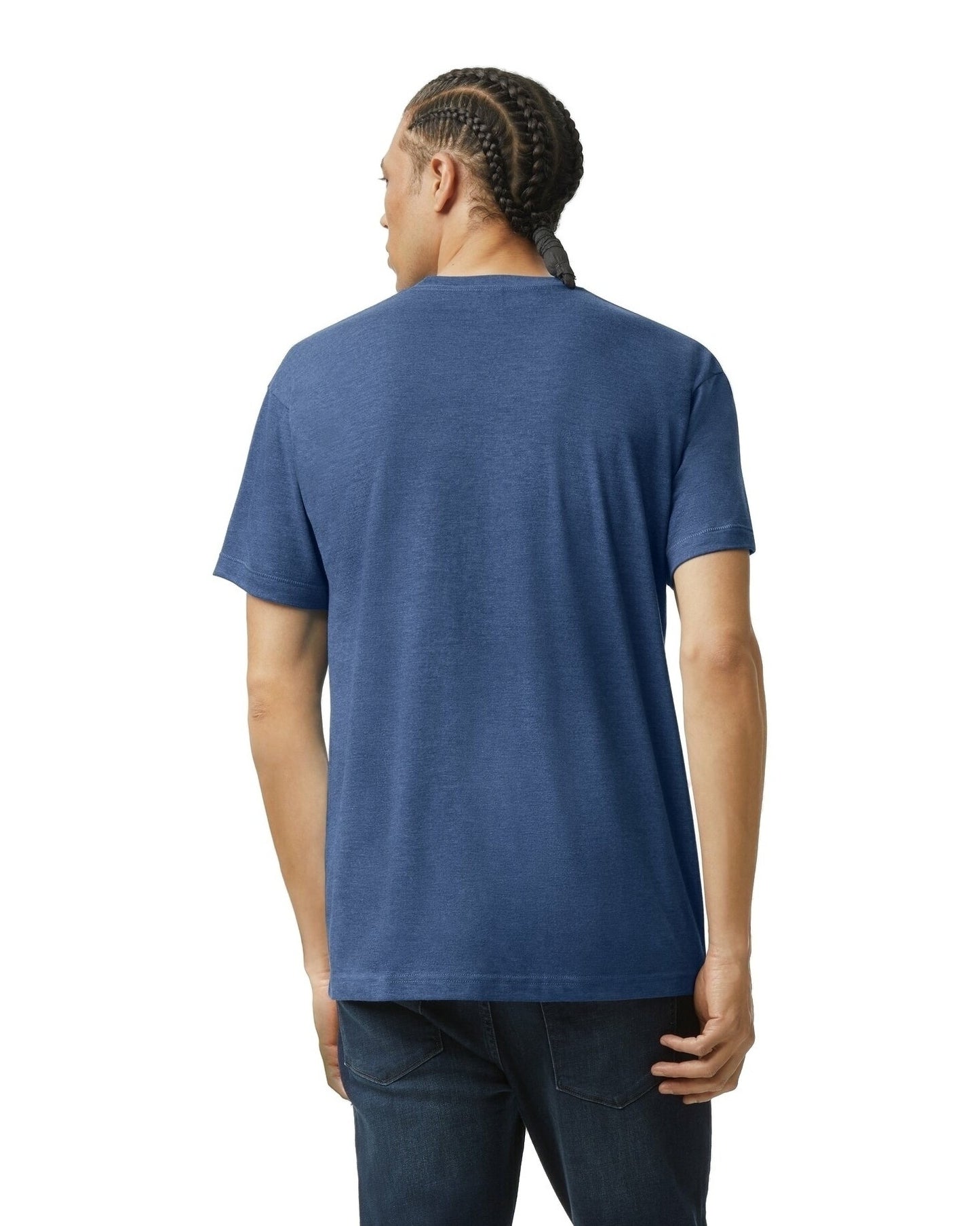 Unisex Triblend Short-Sleeve Track T-Shirt - Tri Indigo