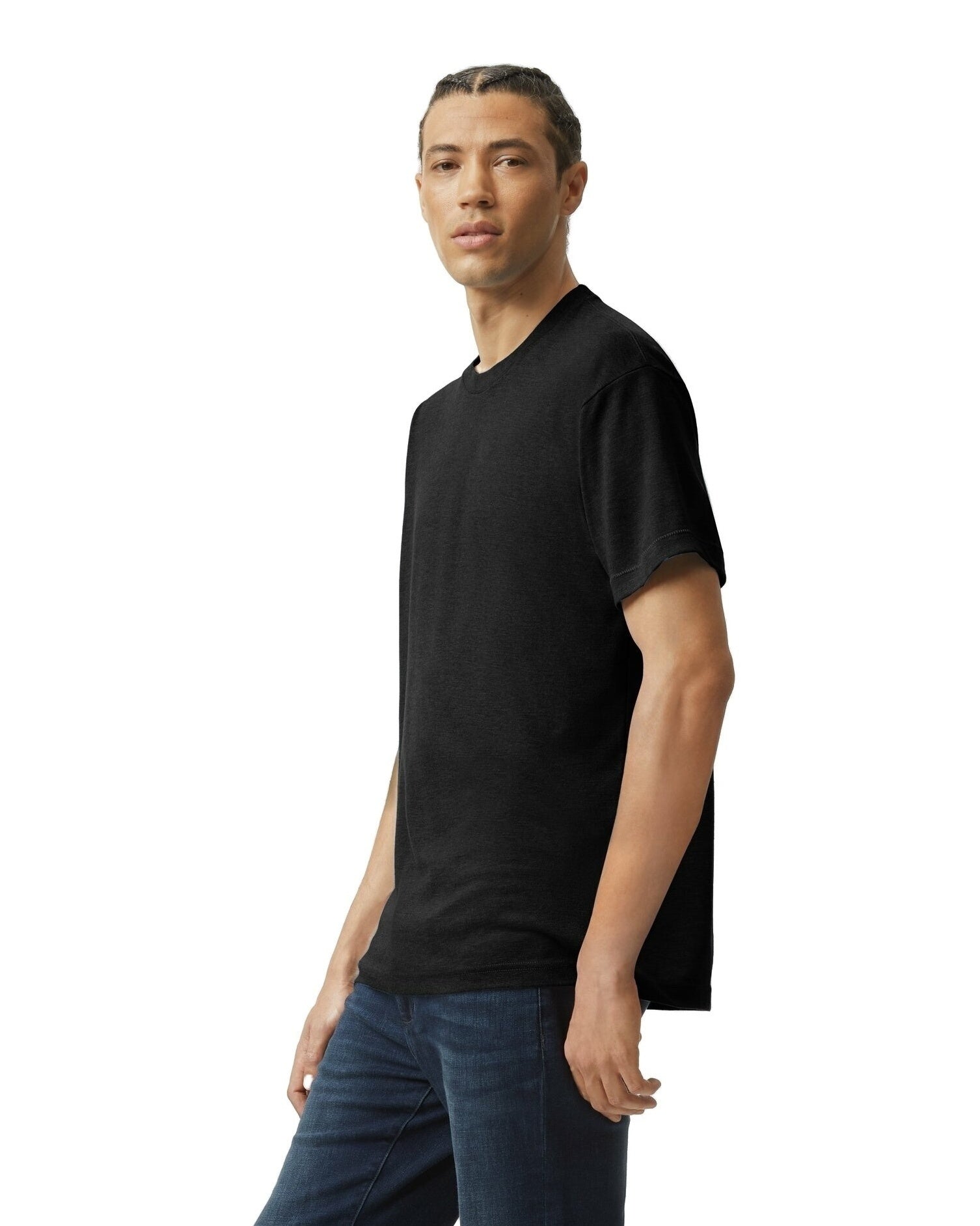 Unisex Triblend Short-Sleeve Track T-Shirt - Tri Black