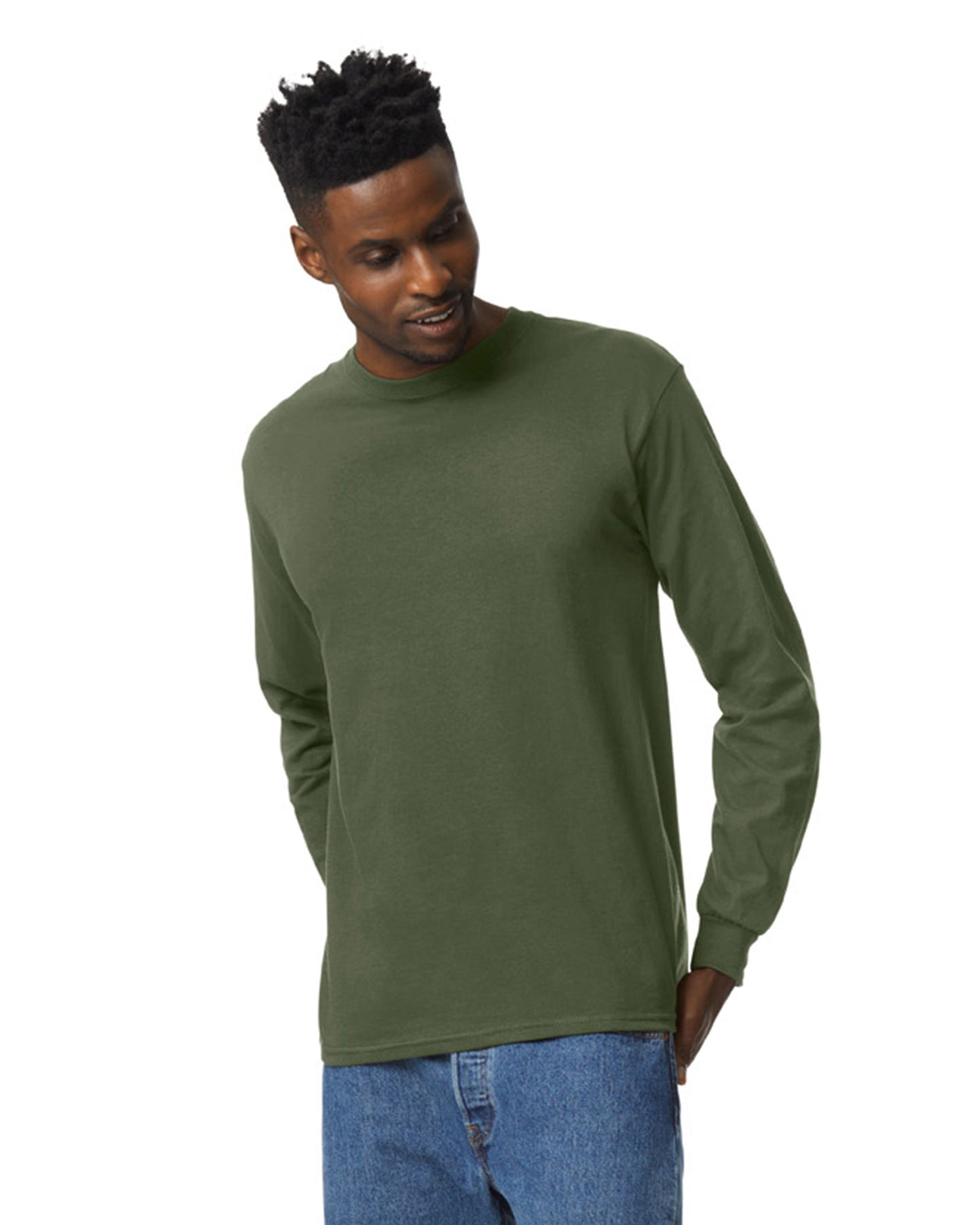Unisex Ultra Cotton® Long-Sleeve T-Shirt - Military Green