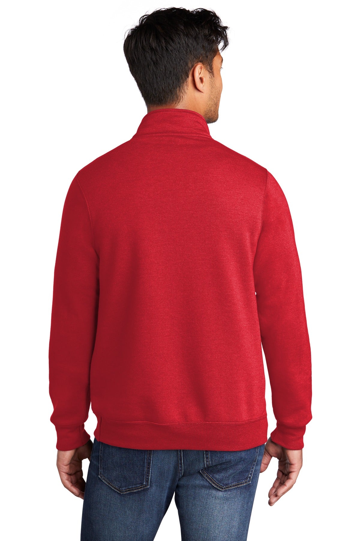 Unisex Core Fleece 1/4-Zip Pullover Sweatshirt - Red