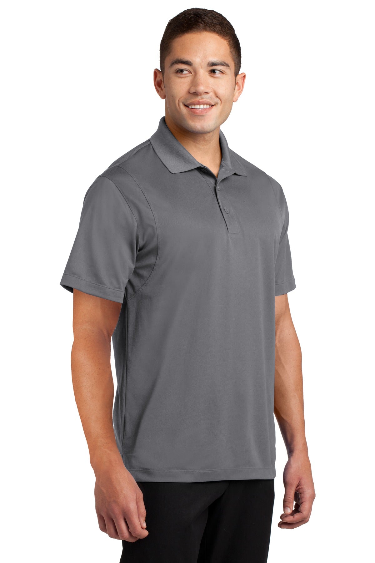 Men's Micropique Sport-Wick Polo - Gray Concrete