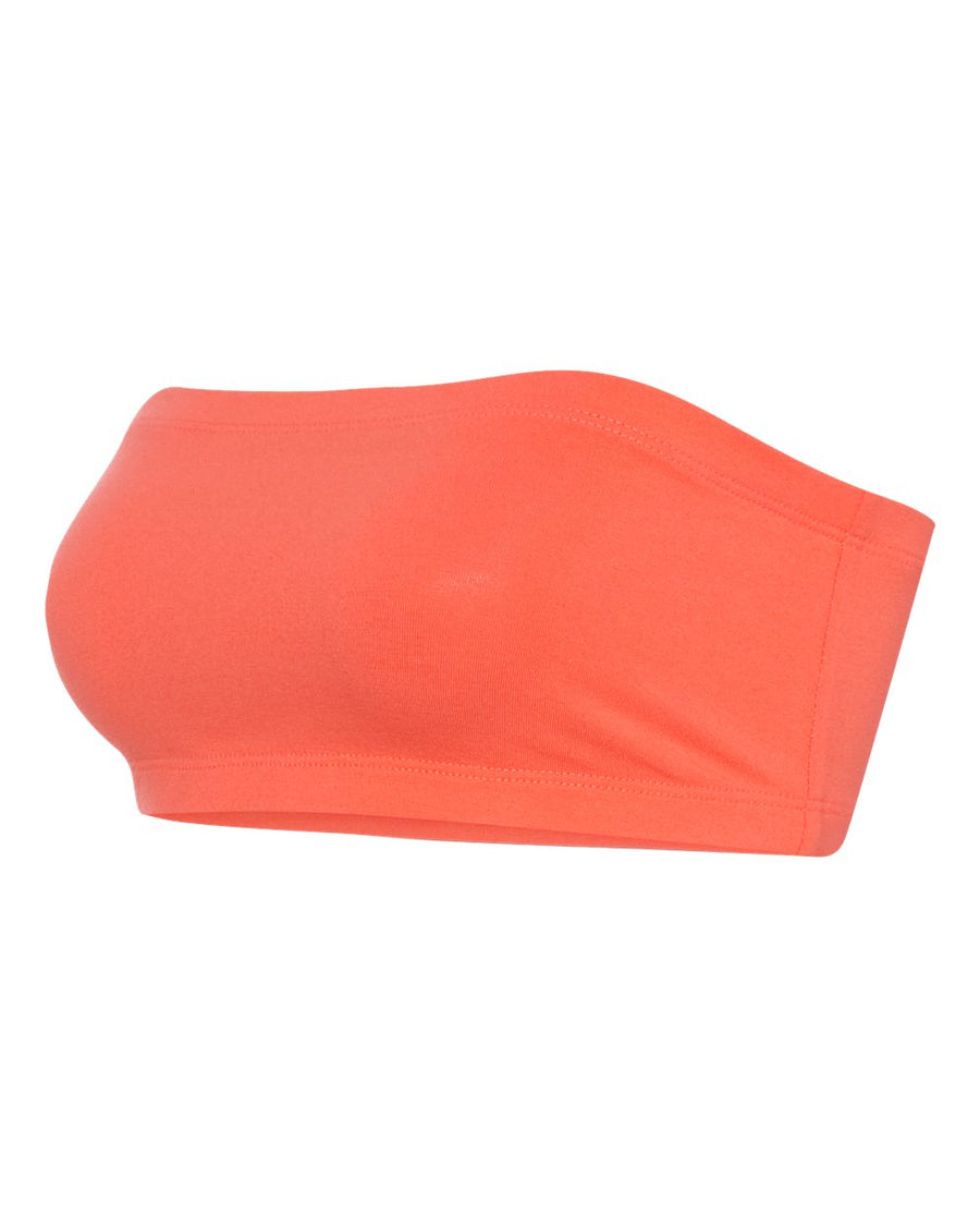 Women's Cotton Spandex Bandeau - Coral