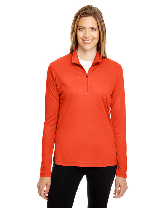 Women's Zone Performance Quarter-Zip - Sport Orange