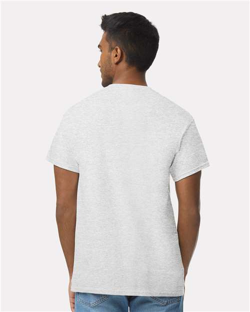 Gildan 2000 Ash — on model back
