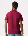 Gildan 2000 Cardinal Red — on model back