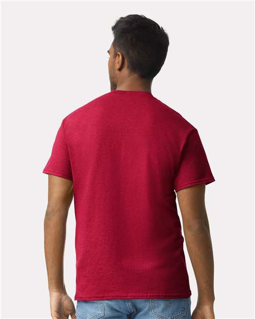 Gildan 2000 Cherry Red — on model back