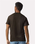 Gildan 2000 Dark Chocolate — on model back